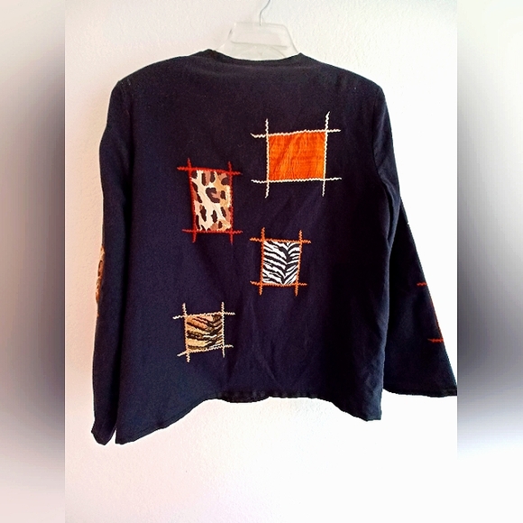 Allure Vintage patchwork women's jacket, Large - Picture 3 of 4